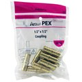 Apollo Pex 1/2 in. Brass PEX Barb Coupling (10-Pack), 10PK APXC121210PK
